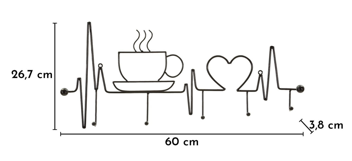 Garderobe Kaffeetasse Schwarz – Hakenleiste Flur