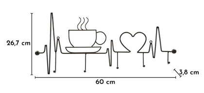 Garderobe Kaffeetasse Schwarz – Hakenleiste Flur
