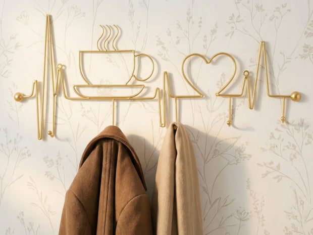 Garderobe Kaffeetasse Gold – Hakenleiste Flur