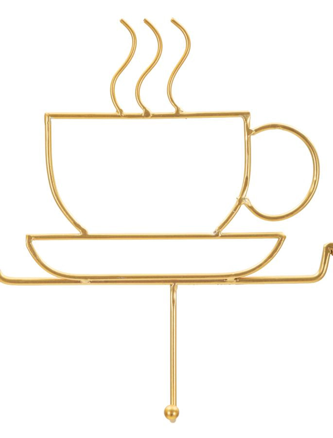 Garderobe Kaffeetasse Gold – Hakenleiste Flur