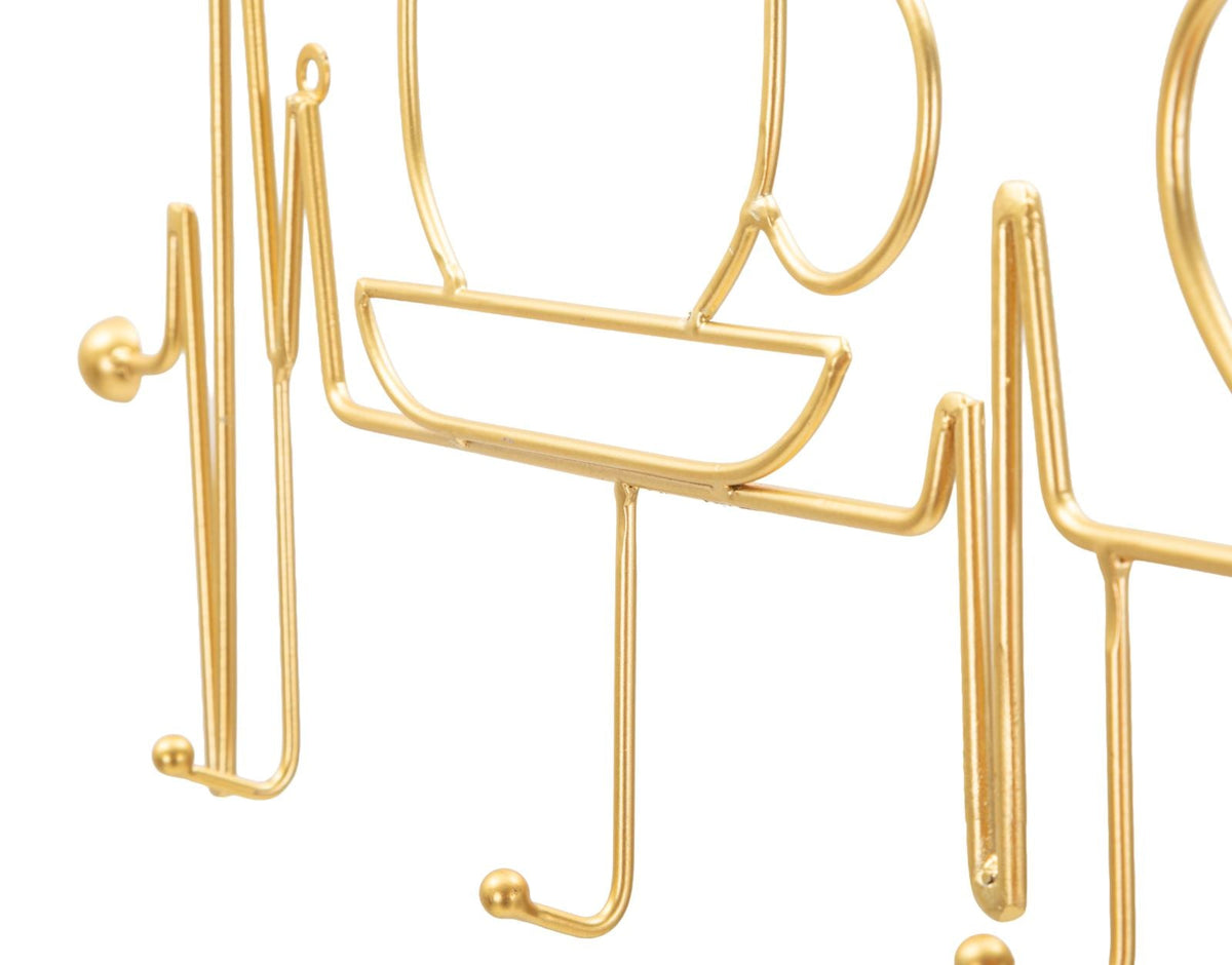 Garderobe Kaffeetasse Gold – Hakenleiste Flur