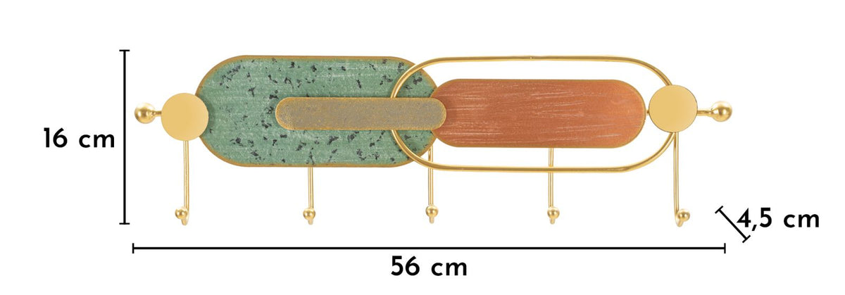 Garderobe Apollo Geometrisch Bunt – Hakenleiste Flur