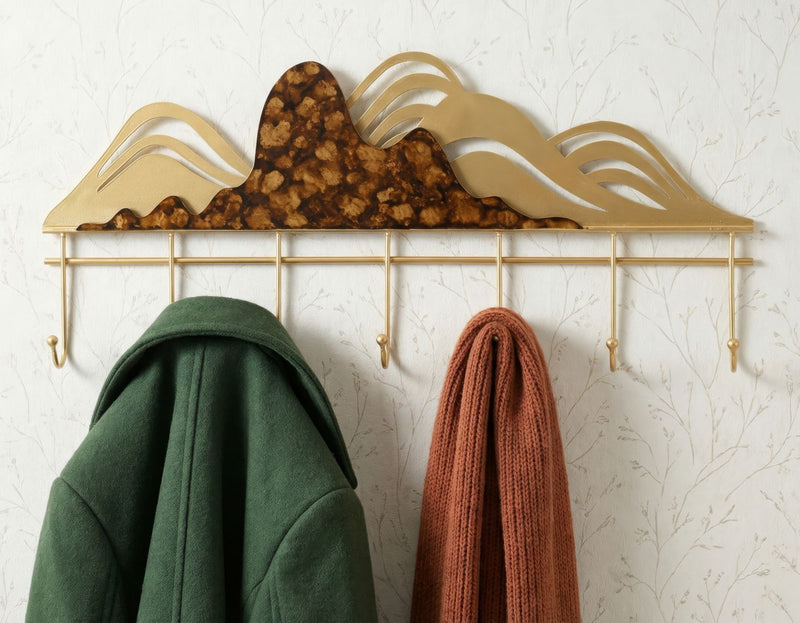 Garderobe Berge Gold Bunt – Hakenleiste Flur