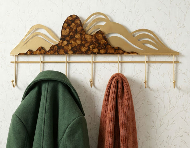 Garderobe Berge Gold Bunt – Hakenleiste Flur