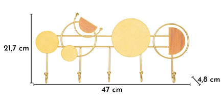 Garderobe Wednesday Gold Bunt – Hakenleiste Flur
