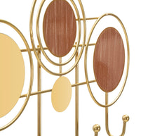 Garderobe Thursday Kreise Spiegel Gold – Hakenleiste Flur
