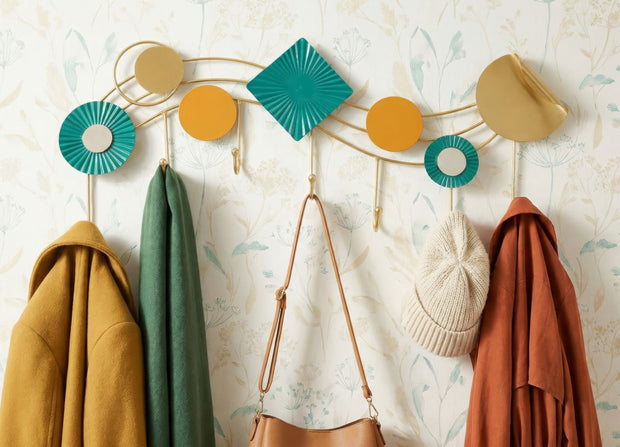 Garderobe Sunday Gold Bunt – Hakenleiste Flur