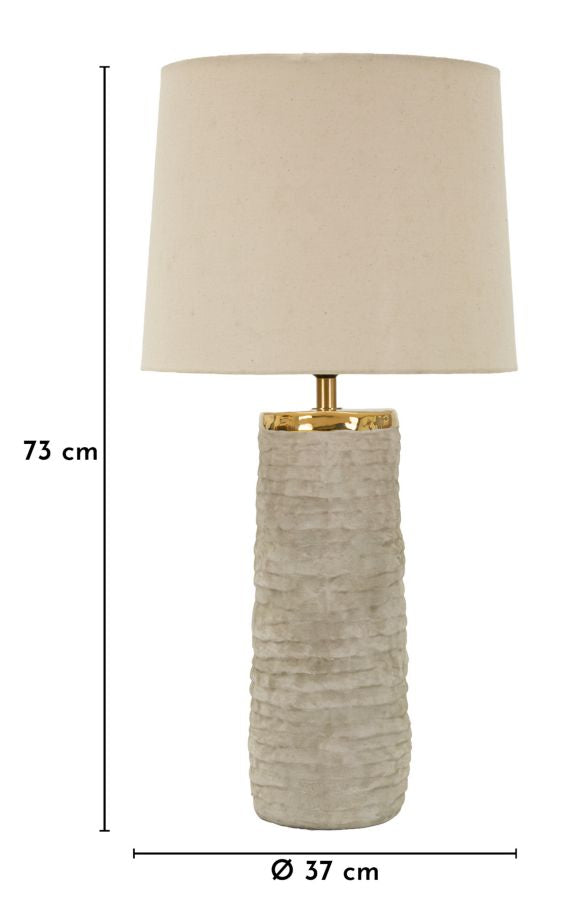 Tischlampe Grau Gold 73 cm – Tischleuchte