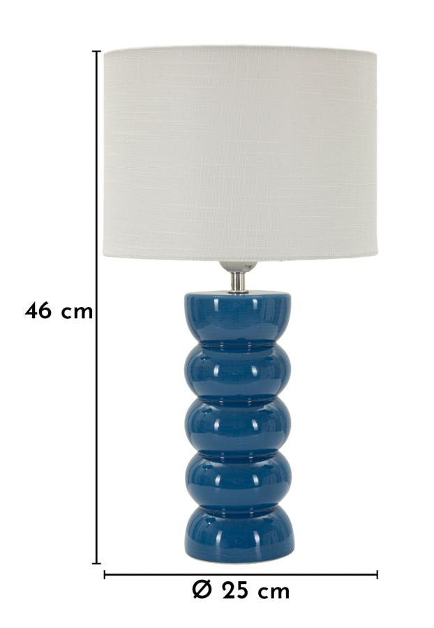 Tischlampe Blau Weiß 46 cm – Tischleuchte
