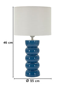 Tischlampe Blau Weiß 46 cm – Tischleuchte