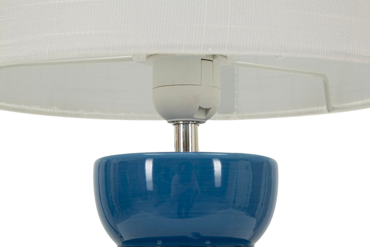 Tischlampe Blau Weiß 46 cm – Tischleuchte