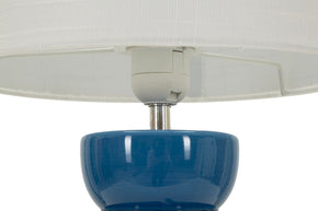 Tischlampe Blau Weiß 46 cm – Tischleuchte