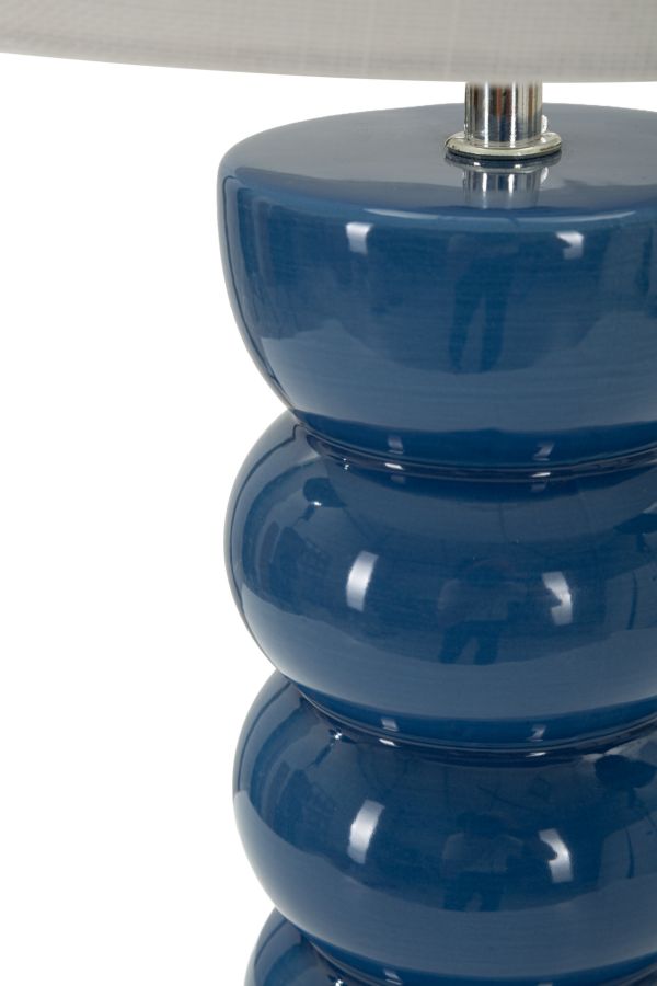 Tischlampe Blau Weiß 46 cm – Tischleuchte