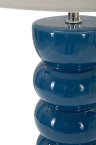 Tischlampe Blau Weiß 46 cm – Tischleuchte