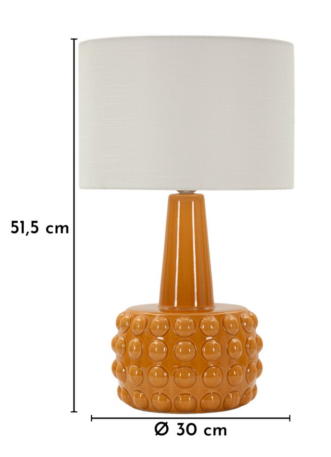 Tischlampe Senfgelb 51,5 cm – Tischleuchte