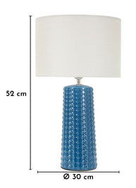 Tischlampe Blau 52 cm – Tischleuchte