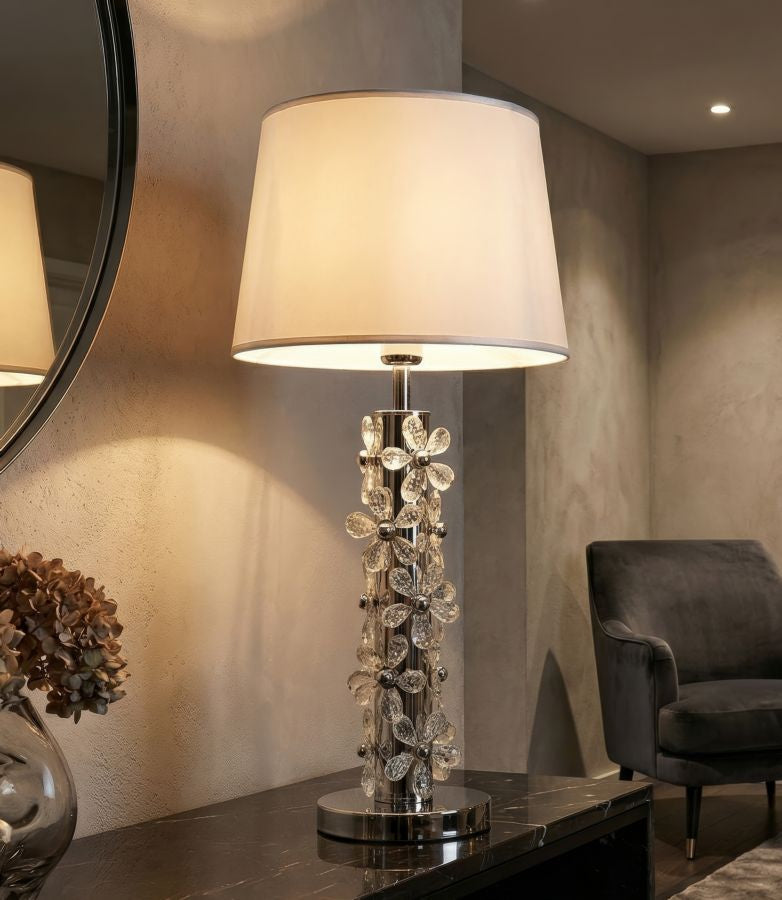 Tischlampe Silber 74 cm – Tischleuchte