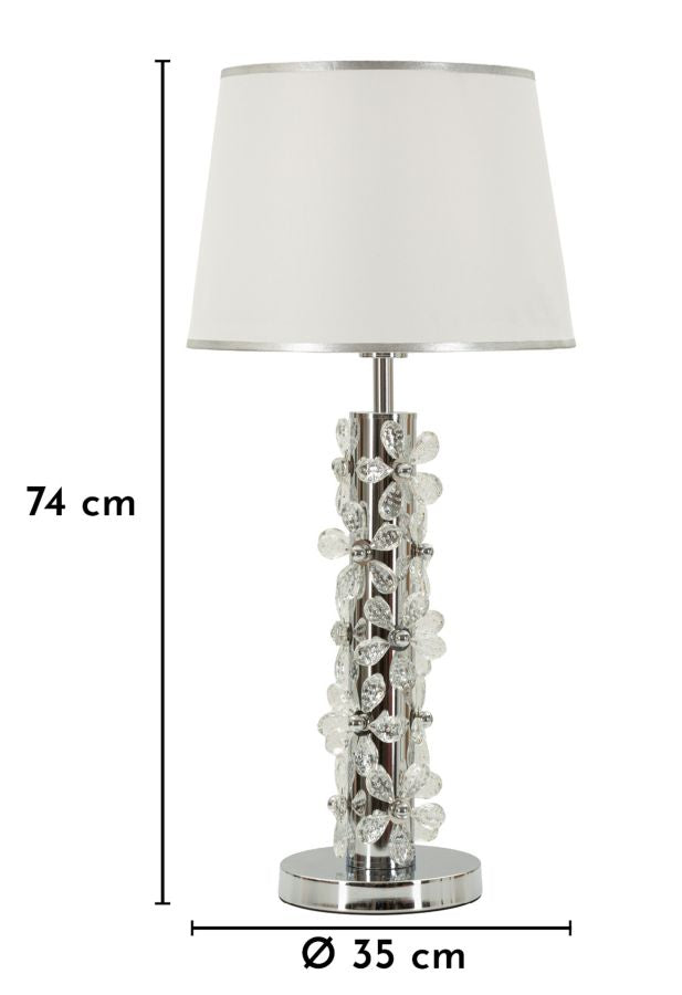 Tischlampe Silber 74 cm – Tischleuchte