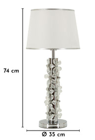Tischlampe Silber 74 cm – Tischleuchte