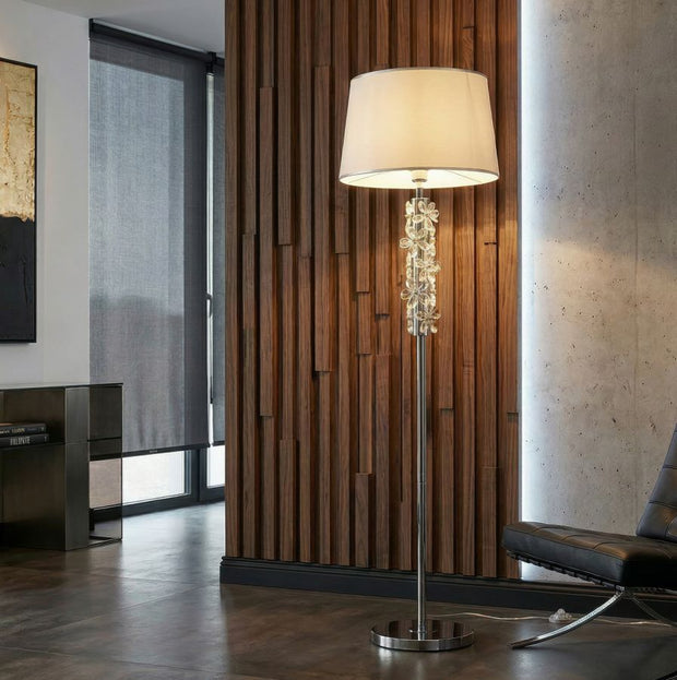 Stehlampe Silber 157 cm – Stehleuchte