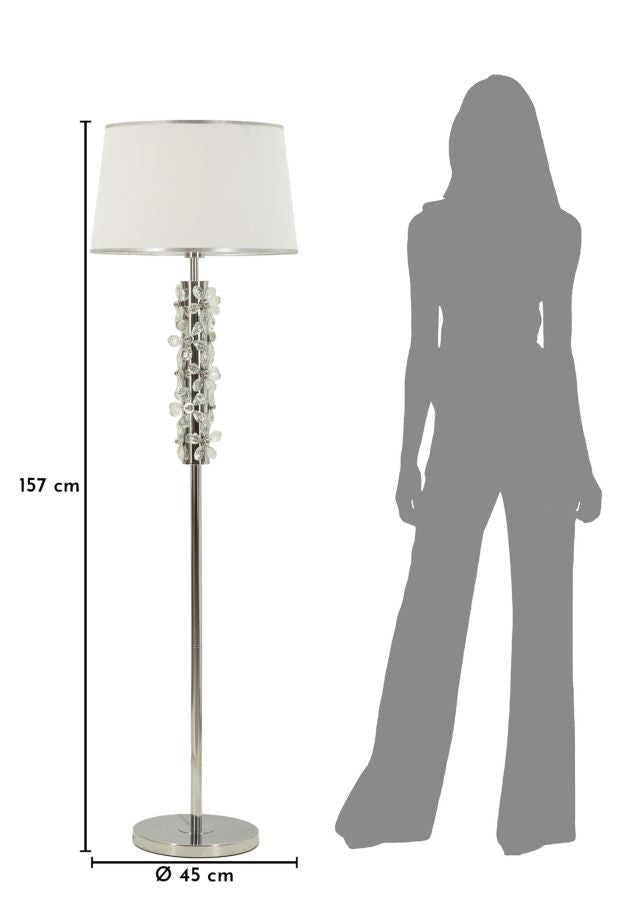 Stehlampe Silber 157 cm – Stehleuchte