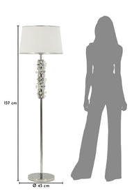 Stehlampe Silber 157 cm – Stehleuchte