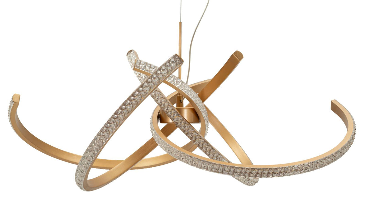 Deckenleuchte Gold Weiß 120 cm – Deckenlampe