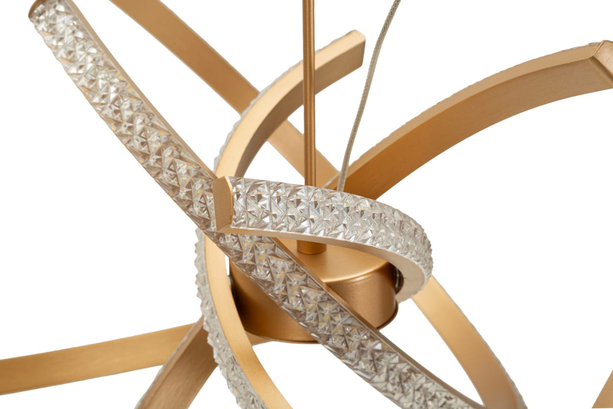 Deckenleuchte Gold Weiß 120 cm – Deckenlampe