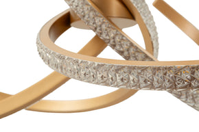 Deckenleuchte Gold Weiß 120 cm – Deckenlampe