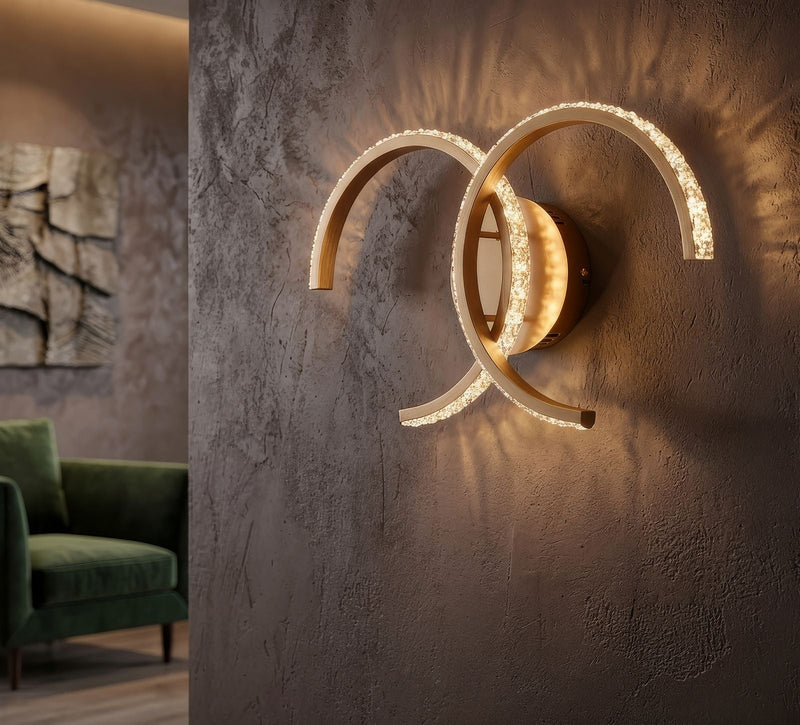 Wandleuchte C Gold Weiß 24 cm – Wandlampe