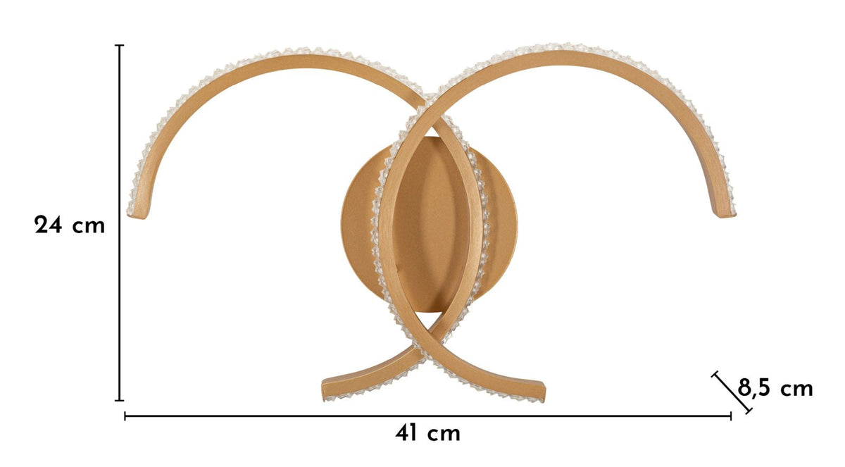 Wandleuchte C Gold Weiß 24 cm – Wandlampe