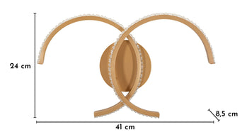 Wandleuchte C Gold Weiß 24 cm – Wandlampe