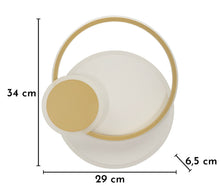 Wandleuchte Dish Gold Weiß 34 cm – Wandlampe