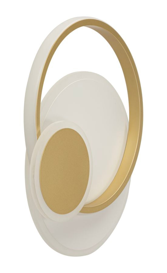 Wandleuchte Dish Gold Weiß 34 cm – Wandlampe