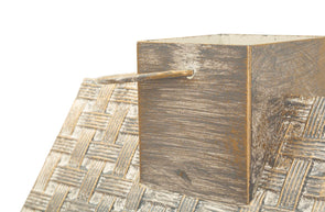 Laterne Home Weiß Grau 55 cm – Windlicht