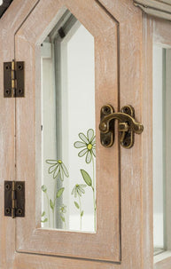 Laterne Blumen Holz 2er Set – Windlicht Deko