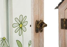 Laterne Blumen Holz 2er Set – Windlicht Deko