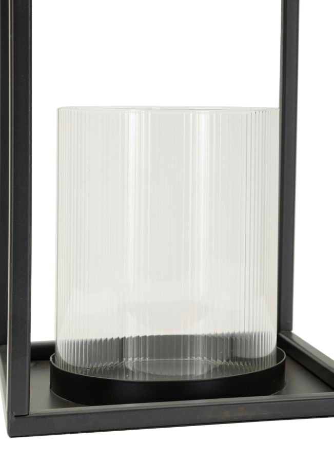 Laterne Simply Schwarz Offen Metall – Windlicht Deko