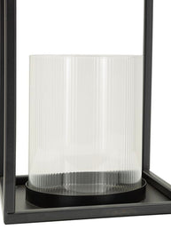 Laterne Simply Schwarz Offen Metall – Windlicht Deko