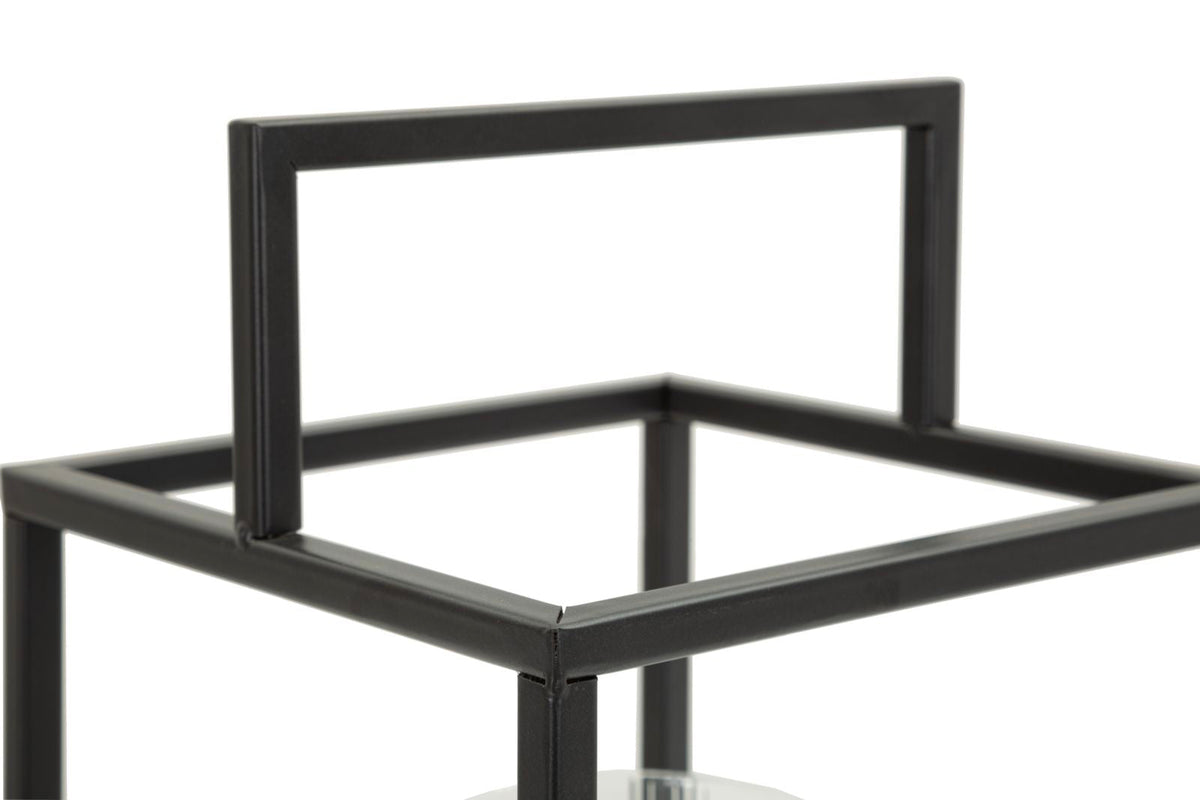 Laterne Simply Schwarz Offen Metall – Windlicht Deko