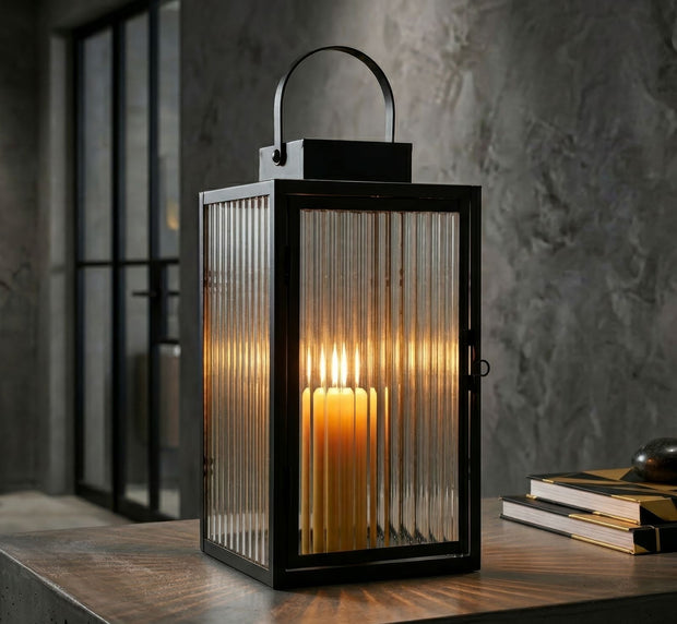 Laterne Simply Schwarz Metall Klein – Windlicht Deko