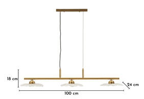 Deckenleuchte Transparent Gold 18 cm – Deckenlampe