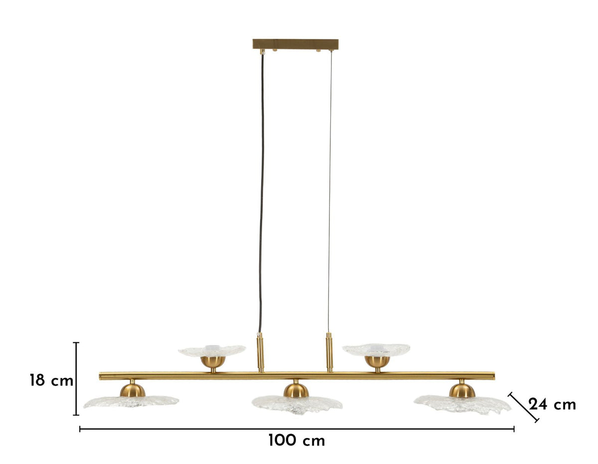 Deckenleuchte Transparent Gold 24 cm – Deckenlampe