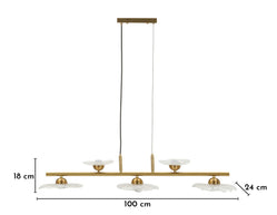 Deckenleuchte Transparent Gold 24 cm – Deckenlampe