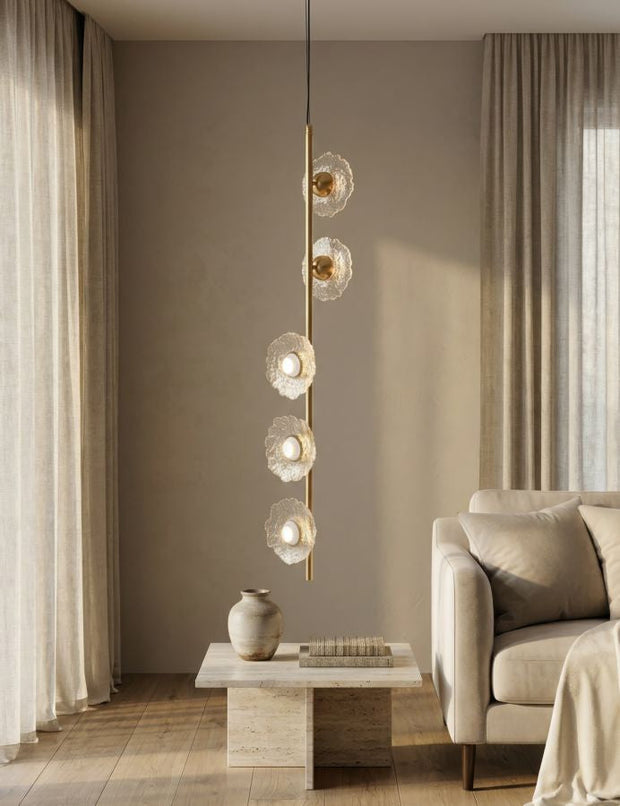 Deckenleuchte Transparent Gold 110 cm – Deckenlampe
