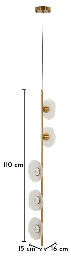 Deckenleuchte Transparent Gold 110 cm – Deckenlampe