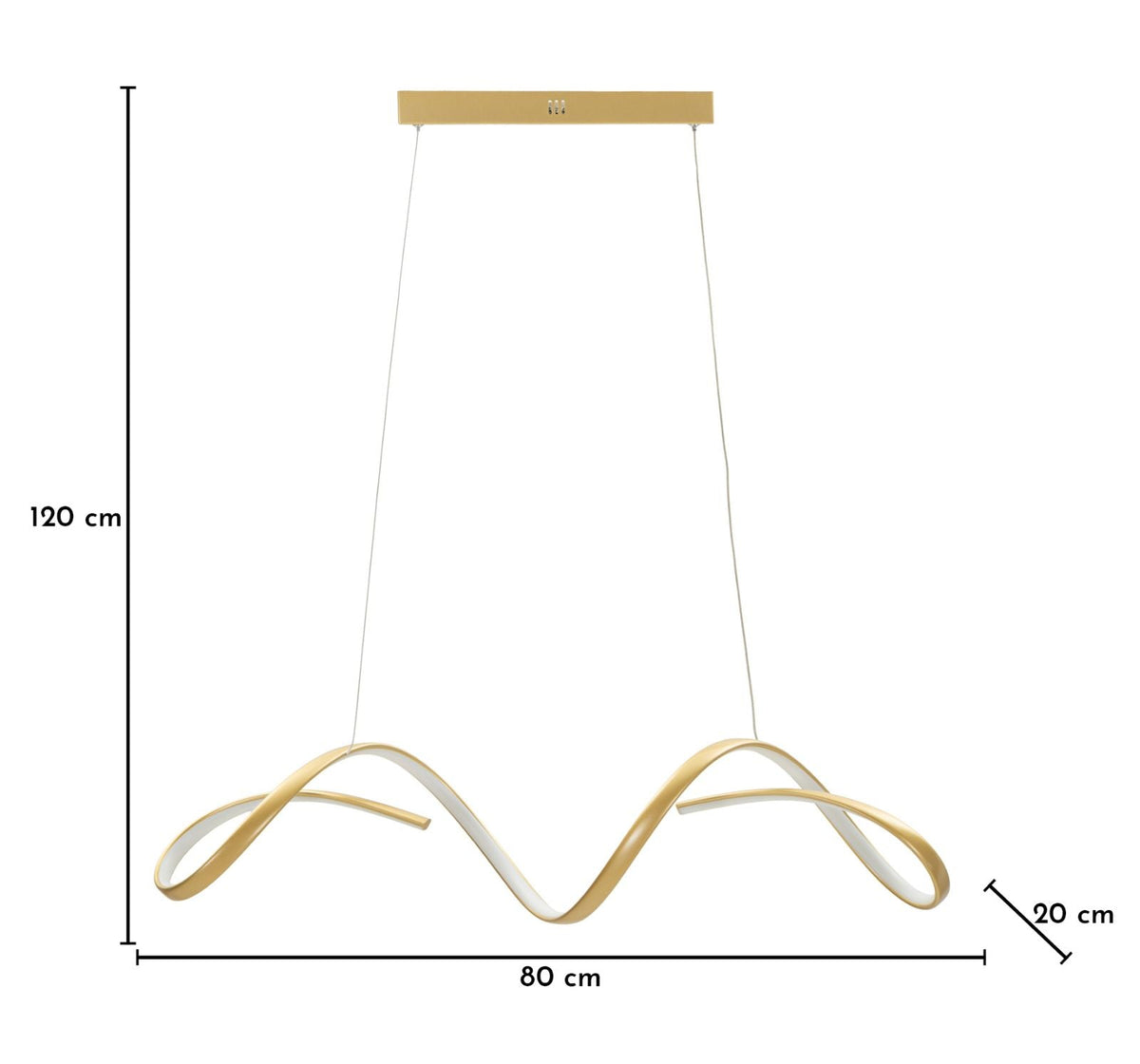 Deckenleuchte Gold 120 cm B – Deckenlampe
