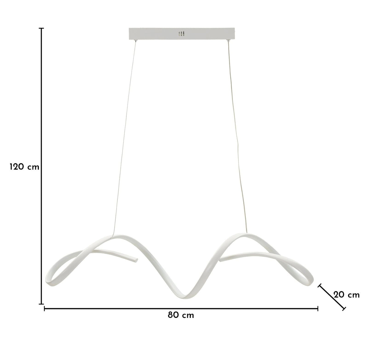 Deckenleuchte Weiß 120 cm B – Deckenlampe