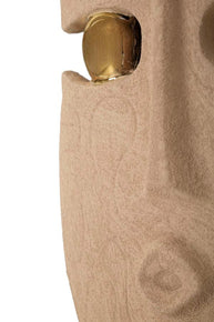 Wandpaneel Gesicht Braun Gold 40 cm – Wanddeko