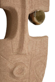 Wandpaneel Gesicht Braun Gold 40 cm – Wanddeko